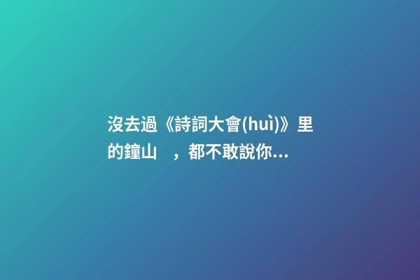 沒去過《詩詞大會(huì)》里的鐘山，都不敢說你來過南京！